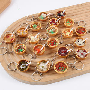 จี้รูปอาหารจำลอง ขนาด 3 ซม. สีทอง ชามเล็ก โมเดลก๋วยเตี๋ยว พวงกุญแจ ตกแต่งกระเป๋า ของเล่นจิ๋วรูปอาหาร ขนมขบเคี้ยว - Product Image 2