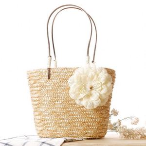 Bolso de Hombro de Playa Tejido para Mujer, Estilo Bohemio, con Panel Solar y USB, en Colores Variados, Venta al Por Mayor - Product Image 2