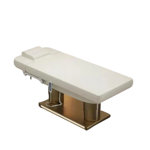 High End Beauty Salon Equipment Gold Base Massage Table&bed Luxury 4 Motors Electric Facial Spa Cosmetic Bed with Lights - Product Image 6
