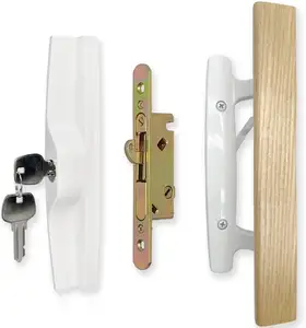 带插锁的滑动天井门把手套装、钥匙缸和面板、木柄锁套装