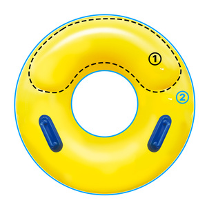 <b>Inflatable</b> PVC Swim Ring 87cm Dual Air Chambers High Buoyancy Durable KC Certified Summer Portable Adult Float - Product Image 4