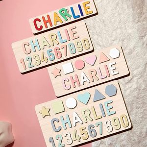 Casse-tête personnalisable avec nom Casse-tête personnalisé en <span class=keywords><strong>bois</strong></span> pour tout-petits de 1 à 3 ans Jouet éducatif pour premier anniversaire Garçons Filles Cadeau pour bébé - Product Image 5