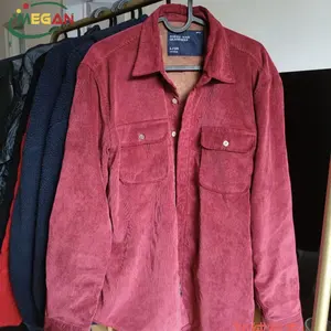 Megan Supplier Bargain Heavy Corduroy Second Hand Shirts Bulks Used Clothes For Man