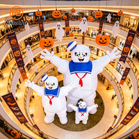 Décoration de jardin gonflable Stay Puft Marshmallow Man Ghostbusters, géant gonflable Marshmallow Man pour la décoration de pelouse d'Halloween