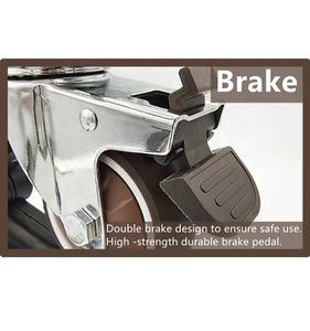 Leichter Kaffee Mini <span class=keywords><strong>Caster</strong></span> Tiny Plate Swivel <span class=keywords><strong>Caster</strong></span> Hübsches Trolley <span class=keywords><strong>Caster</strong></span> Wheel - Product Image 3