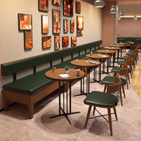 2021 nouveau design restaurant meubles cabines en bois massif banc siège mur style sièges cabine canapé chaise et table