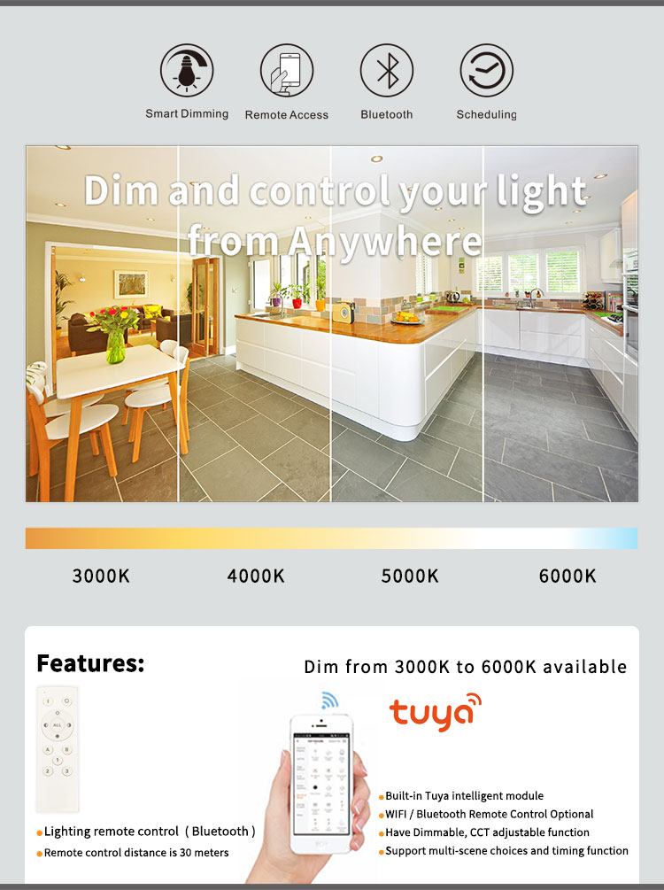 Small COB 11W WIFI Dali Dimmable LED Downlight Waterproof 6000k