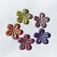 Personnalisé en gros coudre sur le bricolage 3D rembourré Applique fleur Patch gonflé paillettes Applique fournitures de couture chaussettes et accessoire vestimentaire