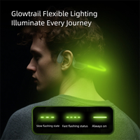 Écouteurs sportifs à conduction osseuse avec bande lumineuse LED au design exclusif, étanches IPX8, écouteurs sans fil BT6.0