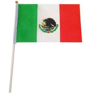 Banderas de Mano Ajustables Antiarrugas con Logotipo Personalizado QM, 14*21cm, Poliéster, Símbolo Nacional para Ceremonias y Celebraciones - Product Image 1