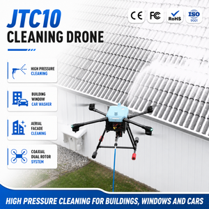 โดรนทำความสะอาด JTC10 เครื่องฉีดน้ำแรงดันสูงสำหรับทำความสะอาดหน้าต่างอาคารและรถยนต์ พร้อมระบบใบพัดคู่แบบโคแอกเชียล - Product Image 1
