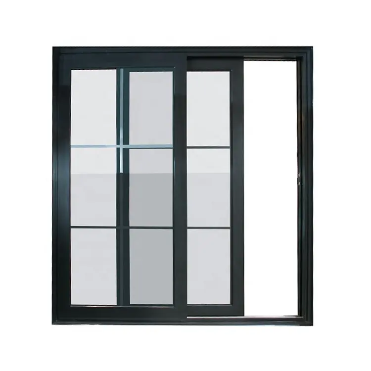 100 Series Double Glass Large Aluminum Sliding Window Price 5mm-12A-5mm Kitchen Sliding Window Aluminium