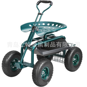 Chariot de jardin en métal Qingdao Lite à 4 roues, design industriel durable en métal pour usage extérieur - Product Image 5