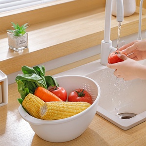 Food Grade <b>Plastic</b> Rice Fruits and VegetablesWasher Strainer Bowl Kitchen Draining Colander <b>Plastic</b> Strainer <b>Baskets</b> - Product Image 6