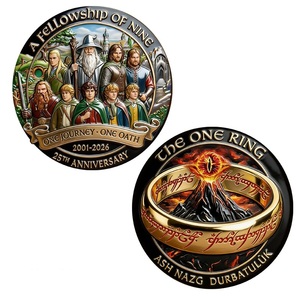 Médaille Épopée <span class=keywords><strong>Quest</strong></span> 2026 Double Face Héroïque en Alliage de Zinc avec Étui Acrylique à Impression UV, Impression Couleur 3D et Plaqué Or - Product Image 1