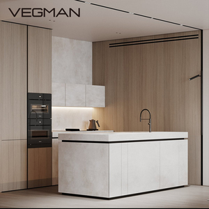 Hiện đại Modular rắn gỗ tủ nhà bếp thực phẩm tủ đá cẩm thạch MDF <span class=keywords><strong>Melamine</strong></span> nhà bếp đồ nội thất - Product Image 5