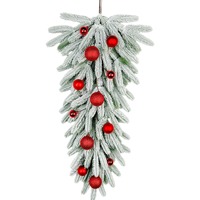 Corona de Navidad Exclusiva Transfronteriza de Mimbre PE para Decoración Moderna Minimalista de Chimenea y Entrada, Ideal para Colgar en la Pared