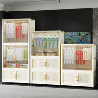 Boîte de rangement en plastique multifonctionnelle, organisateur de placard pliable, armoire de salon, armoire combinée, organisateurs de placard pliables