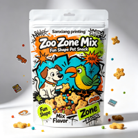 Sachet Doypack à fermeture éclair en nylon, BOPP et feuille d'aluminium, imprimé numériquement, haute résistance à l'humidité, pour aliments déshydratés pour animaux de compagnie (snacks pour chats et chiens)