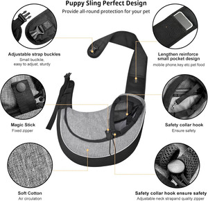 Free sample Outdoor Single Shoulder <b>Dog</b> Carrier Travel <b>Dog</b> Shoulder Bag Mesh Oxford Single Comfort Sling Handbag Tote Pouch - Product Image 6