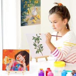 8x10 inch vải bảng vải bảng điều khiển và giá vẽ bằng gỗ đứng vải sơn Bộ dụng cụ cho nhóm sơn trẻ em - Product Image 4