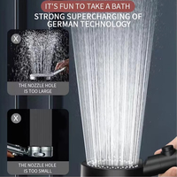 Pommeau de douche à main moderne en plastique ABS haute pression avec inverseur et bec réglable pour salle de bain - Vente en gros