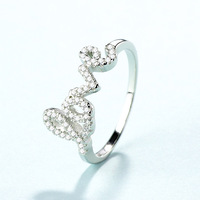 Bague en argent sterling 925 avec lettres anglaises « Love », micro-pavé de zircon cubique, pour femme, cadeau de mariage, bijoux fins