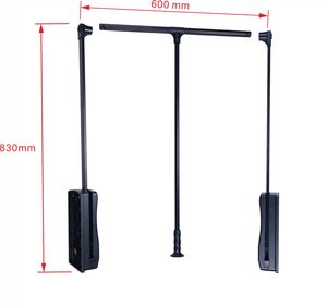 Garde-robe Placard Pull-Down Lift <span class=keywords><strong>Tringle</strong></span> à Vêtements Armoires Armoire Cintre Tige de Placard Tige de Placard - Product Image 2