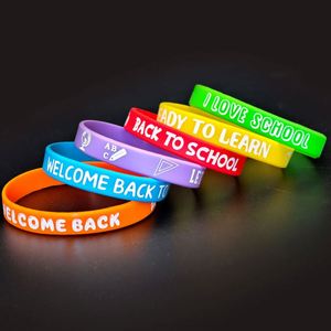 Custom Logo <b>Red</b> Ribbon Hiv Prevention Silicone Health Promotion Awareness Rubber <b>Bracelet</b> for Event Use - Product Image 3