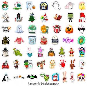 50 Pegatinas de PVC con Dibujos Animados para Decoración de Cuadernos, Patinetas, Botellas de Agua y Equipaje - Product Image 6