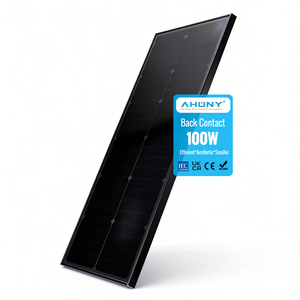 Panneau solaire en verre 100W avec cellules BC à haut rendement (25,8%), boîtier <span class=keywords><strong>de</strong></span> jonction IP67/IP68 pour connecteur, pour système <span class=keywords><strong>de</strong></span> réseau RV, bateau - Product Image 1