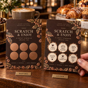 Cartes à gratter personnalisées pour la promotion, cartes à gratter promotionnelles, cartes de révélation de prix, campagne marketing pour les entreprises - Product Image 1