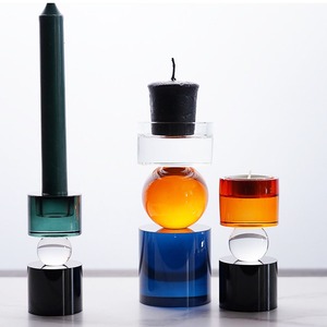 Portacandele in Cristallo Creativo per Arredamento Casa, Artigianato Decorativo in Cristallo Trasparente, Eleganti Vasi e <span class=keywords><strong>Lanterne</strong></span> per Candele, Arredamento per Soggiorno - Product Image 2