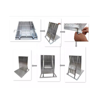 Barrière Mojo d'étape en aluminium de porte de barrière de sécurité de contrôle du trafic d'alliage pliable durable en vente