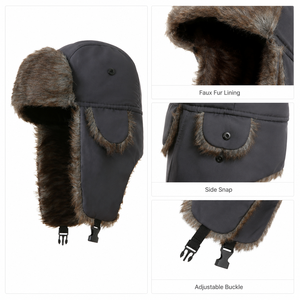 Chapeau de ski imperméable en taffetas avec <span class=keywords><strong>cache</strong></span>-<span class=keywords><strong>oreilles</strong></span>, coupe-vent, chaud, <span class=keywords><strong>pour</strong></span> l'hiver, idéal <span class=keywords><strong>pour</strong></span> les activités de plein air, vente en gros, chapeaux unisexes ajustables <span class=keywords><strong>pour</strong></span> temps froid - Product Image 5