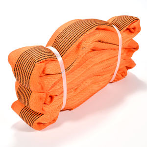 カラーコーディングシステムオレンジ安全係数7:1容量10T合成ポリエステルウェビングスリングエンドレスラウンドリフティングスリング - Product Image 1