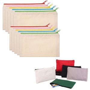 Trousse à crayons en toile de coton personnalisée avec logo, mignonne, à fermeture éclair, pour l'école, pochette à crayons de couleur, étui à stylos sur mesure - Product Image 2