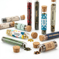Elegant Gift Packaging Kit: Mini Glass Test Tube with Wood Lid and Rigid Folding Paper Box