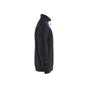 BLAKLADER - 335311589985XS Sweat-shirt 2 tons demi-zip Noir/Bleu Bleuet-EAN 7330509456309 WORK HOODIES - Product Image 3