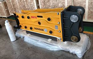 Casse-pierre hydraulique SOOSAN SB70 de type supérieur robuste 1500 kg pour excavatrices de 16 à 21 tonnes, construction et exploitation minière, composants essentiels neufs - Product Image 2