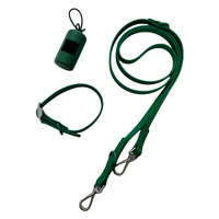 Kit de Démarrage Luxe Durable et Personnalisé pour Propriétaire d'Animal de Compagnie : Collier, Harnais, Laisse, et Laisse Multifonctionnelle en Néoprène et PVC (Trio 3-en-1)