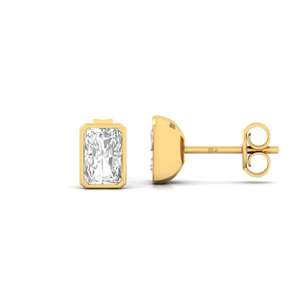 Pendientes Solitarios Blaze de Moda con Diamante Cultivado en Laboratorio CVD de 0.66ct, Chapados en Oro de 10K, Diseño Radiante y Brillante, Regalo de Joyería Elegante para Mujer - Product Image 1