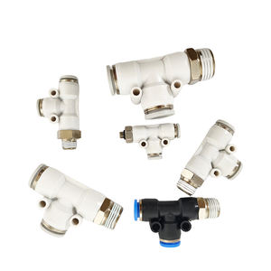 Raccords pneumatiques industriels à connexion rapide PD T, raccord en T mâle fileté 1/2" 3/8" -001 - Product Image 3