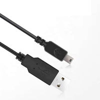 0.5M-5M USB 2.0 Male Ke 5pin Mini USB Pengisian Kabel Data Kabel untuk Go Pro PS3 Controller MP3 Pemain Dash Kamera GPS PVC Hitam