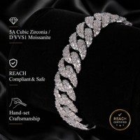 Bracelet jonc Miami Cuban 15 mm en laiton avec zircon cubique 5A, forme géométrique, unisexe, bijoux classiques de haute qualité, chaîne à maillons cubains