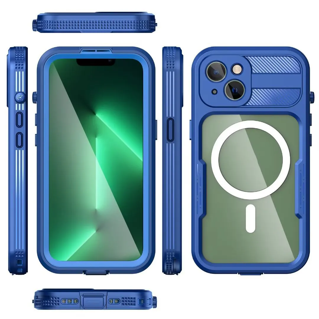 Geili Coque de téléphone sans fil antichoc pour Iphone 14 Pro Max Couverture magnétique Full Surround Anti Drop And Dust Waterproof