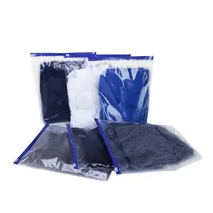 Biodegradable Frosted Zipper Bag For Garment Clothing T-shirt Women Corduroy Tote Packing Bag