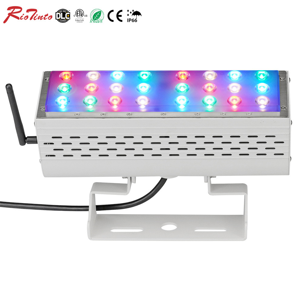 RGBW UL ETL LED Flood Light DMX Wireless Outdoor Garden Lights Landscape Waterproof AC100-277V Commercial Landscape Lighting