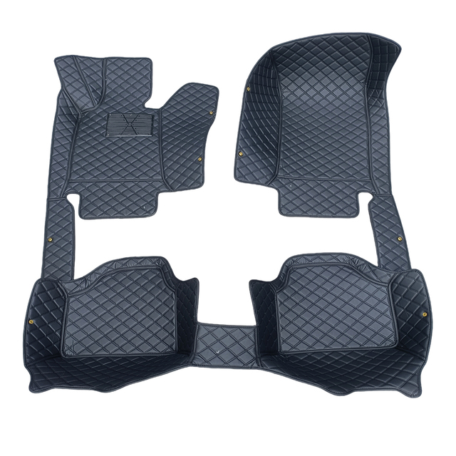 5D Auto Custom 4 Pieces Car Floor Mats Car Trunk Mat Wholesale Luxury PU Leather Right Hand Drive