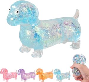 Juguete Antiestrés de Perro Salchicha Suave y Brillante, Bola de Goma de Rebote Lento para Aliviar el Estrés - Product Image 3